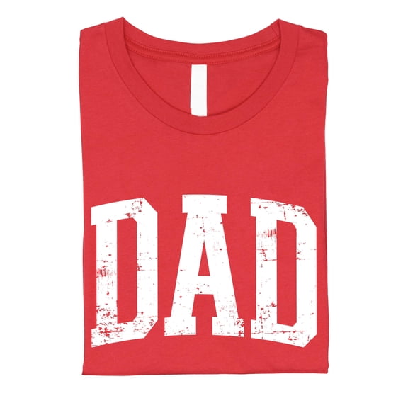 Dad Vintage Shirt for Men Bold Distressed Father's Day T-Shirt Vintage Red Shirt Adult Medium