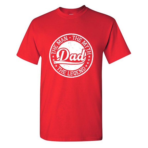 The Man The Myth Dad The Legend Sarcastic Humor Graphic Novelty Funny Youth T Shirt