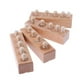thumbnail image 1 of Juego de 4 cilindros sin pomo con base, madera de haya Madera natural _1, 1 of 8
