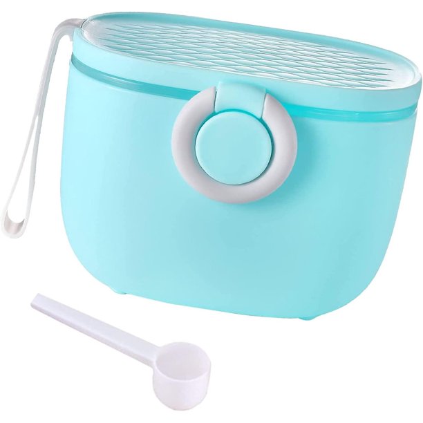 Caja dosificadora de leche en polvo Yjmei de 400 ml, azul, dispensadores de leche en polvo, caja de leche en polvo para bebés, dispensador de fórmula para bebés, contenedor portátil de leche en polvo