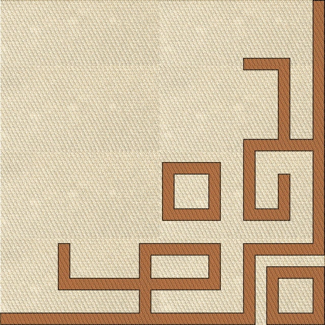 Ahgly Company Tapis d'Intérieur Lavable en Machine Carré Transitionnel Pérun Brun, 5 Pieds Carré
