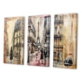 thumbnail image 3 of Designart "Vintage Collage Paris Chronicles I" City Paris Wall Art Set Of 3 - Paris Brown Gallery Wall Set For Home Decor, 3 of 6