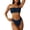 262#Navy, variant on Women's Textured Bikini Swimsuit Two Piece Strapless Bandeau Cheeky Bathing Suits Black M