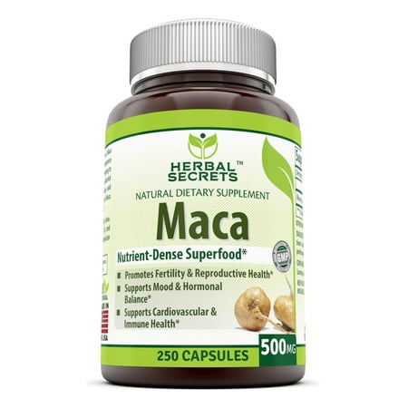Herbal Secrets Maca 500 Mg 250 Capsules (Best Form Of Maca)