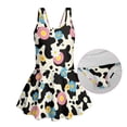 thumbnail image 5 of Xixirimido Cow Spot Daisy Print Girls Swimsuit Sleeveless One Piece Skirted Swimwear Modest Hawaiian Bathing Suit for Beach Water Park Kids Swim Dress, 10-11 Years, 5 of 7