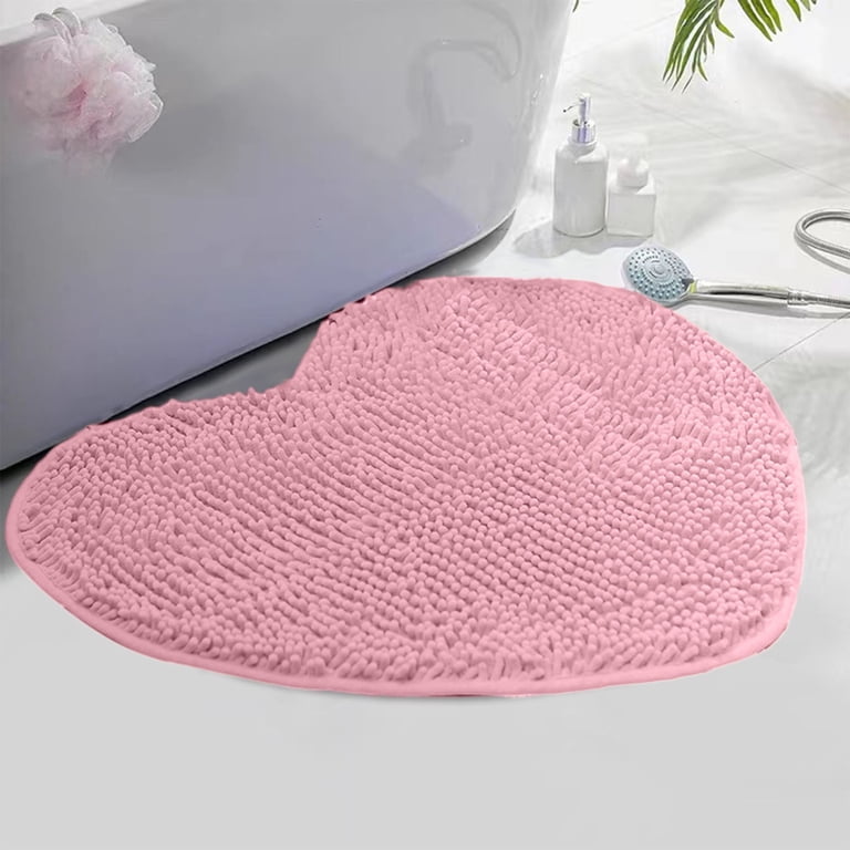Blukids Heart Shaped Rug, Cute Heart Small Area Non-slip Rugs