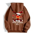 thumbnail image 6 of Womens Zip-up Hoodie Christmas Elk Print Long Sleeve Jackets Funny Xmas Holiday Funny Fall Winter Hooded Sweatshirts, 6 of 8