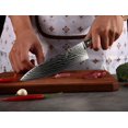 thumbnail image 4 of wonhag Damascus Chef Knife 67-Layer VG10 Stainless Steel 8 Inch Chef Knife Meat Cleaver G10 Red Handle Gift Box, 4 of 5