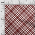 thumbnail image 2 of oneOone Viscose Chiffon Maroon Fabric Check Craft Projects Decor Fabric Printed By The Yard 42 Inch Wide, 2 of 4