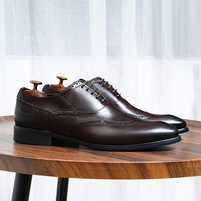 Men\'s Wingtip Brogue Oxford Dress Shoes with Cushioned Insole Amazon.com | Mofri Mens Classic Wingtip Dress Shoes Oxford  main image 2