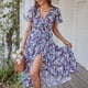 thumbnail image 1 of Vestido de manga corta, vestido de mujer, vestido de verano con cuello en V, vestido de niña, el mejor en su clase, 1 of 6