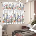 thumbnail image 5 of Butterfly Floral Kitchen Curtains Tiers and Valances Set, Rod Pocket Valance Short Window Treatment Decor Curtains, 3 Pieces Set Window Decorations, Easy to Install, 5 of 5