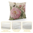 thumbnail image 4 of CMMY  Pink Blooming Romantic Roses Throw Pillow Covers Vintage Natural Flower Bouquet Art Design Square Pillowcases for Home Decor Sofa Car Bedroom Pillow case, 4 of 5
