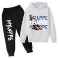 thumbnail image 3 of Conjunto de sudadera y pantalones con estampado de Mbappé para niños, primavera y otoño, conjunto de ropa deportiva de 2 piezas para niños y niñas, ropa para niños, 3 of 5