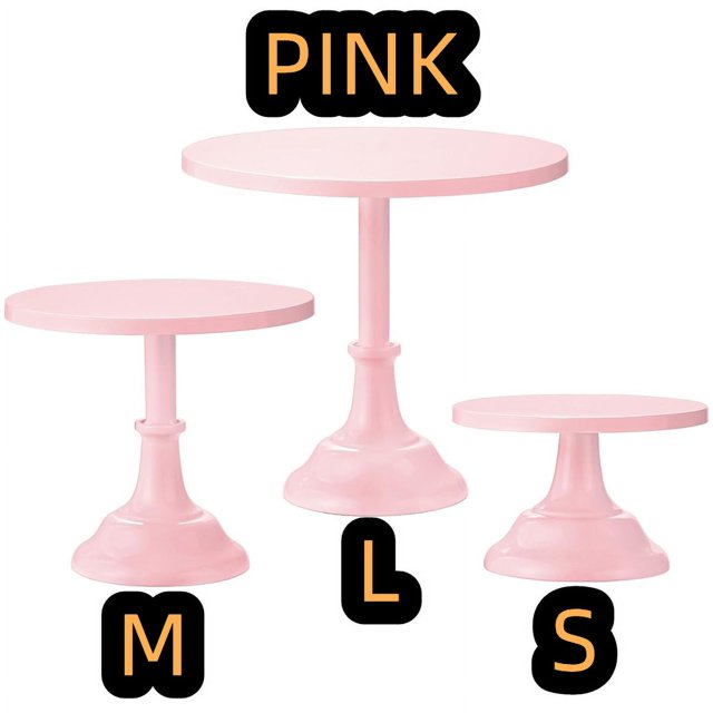 Cake Stand Home Party Dessert Table Display Rack Dessert Cake Tray Cold Meal Tea Break Table Afternoon Tea Center Rack Metal PINK (M) 10 INCH-1PCS