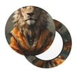 thumbnail image 2 of Disketp Jungle Meditating Lion Funda Redonda para Taburete, Funda de Cojín para Silla de Bar Suave y Elástica-14 inch, 2 of 7