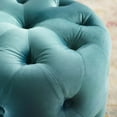 thumbnail image 6 of Modway Amour Tufted Button Round Performance Velvet Ottoman in Sea Blue, 6 of 6