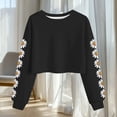 thumbnail image 3 of Camisetas de Manga Larga de las Mujeres Moda Impresa Suelta Casual Cuello Redondo Suéter Deportivo Superior, 3 of 5