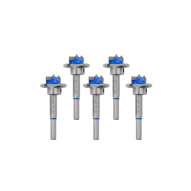 Riwesomey Abridor de agujeros para carpintería de 5 uds con profundidad de perforación ajustable de 10-50mm/0,39-1,97 pulgadas 15/20/25/30/35mm abridor Herramientas y ferretería No. 4 Riwesomey TO005465-04