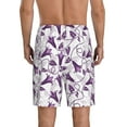 thumbnail image 4 of Lsque Violets Flowers Mens Sleep Pajama Shorts,Short Pajama Pants, Cotton Ultra-Soft Knit-Large, 4 of 9