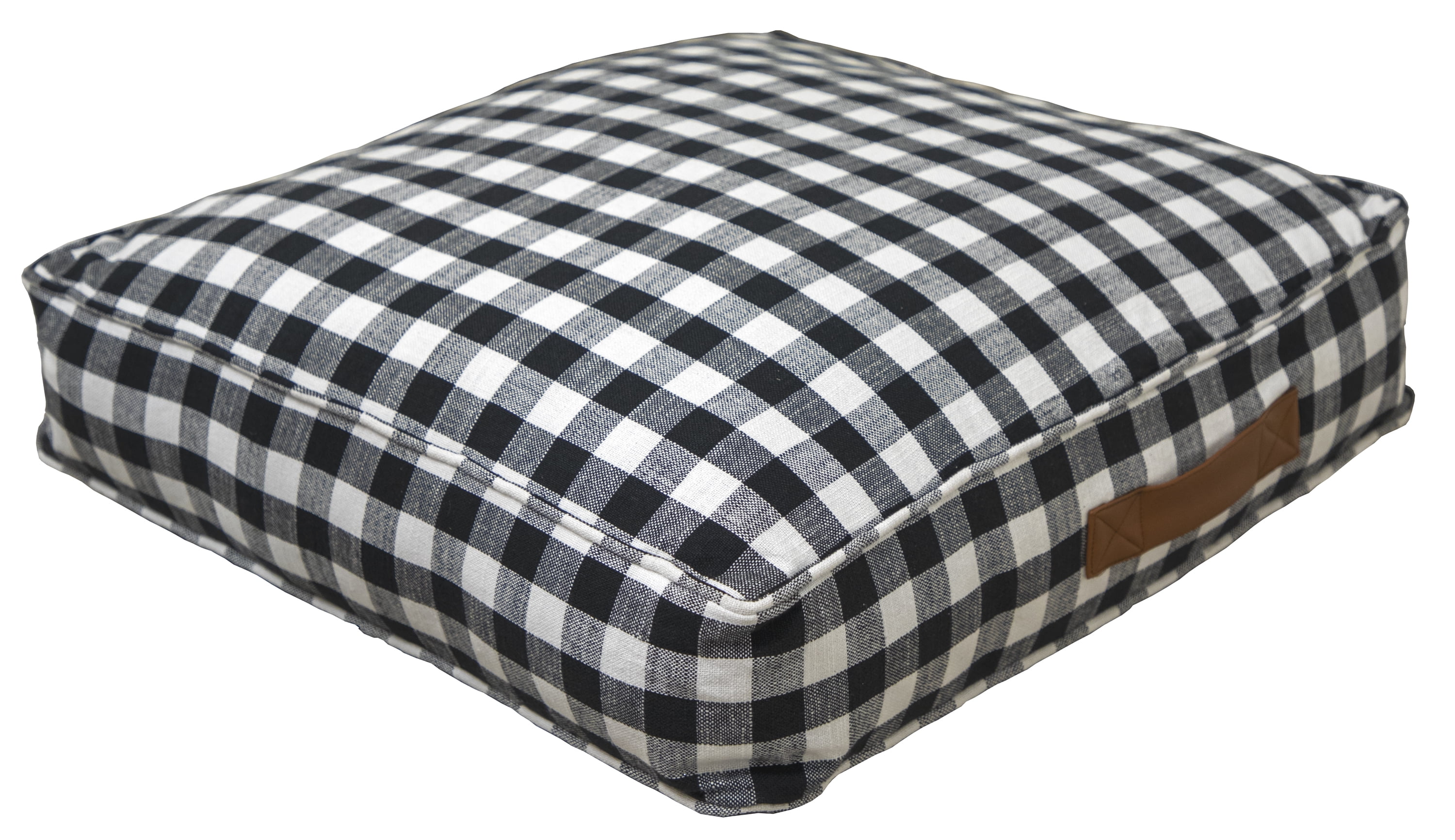 24x24x5 Better Homes & Gardens Yarn Dyed Floor Cushion Black and White Gingham