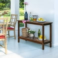 thumbnail image 4 of ZENSTYLE 48" Wooden Console Table 2-tier Storage Organizer Display Brown, 4 of 9