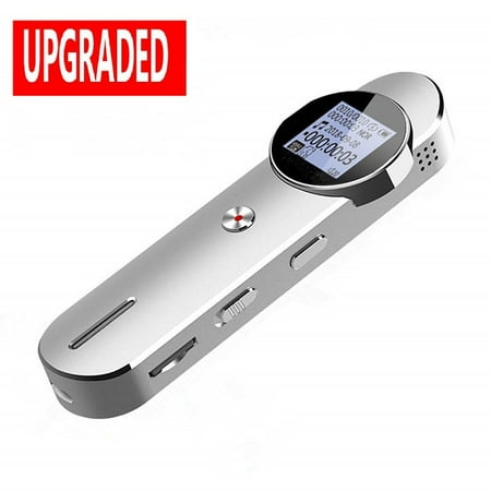 Tape Recorders Walmart Digital Voice Recorder Recording Of Lectures And Meetings With Double Mic, Noise Reduction Audio Portable Mini Tape Dictaphone with MP3 function ()