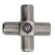 thumbnail image 4 of 2X Paquete de 10 Combinaciones de Divisores de Cable Coaxial de Tipo F de 3 Vías Hembra A 3 Hembras para Video VCR Antena TV Cable Satélite, Plateado, 4 of 5