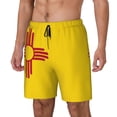 thumbnail image 5 of Men's 2 in 1 Swim Trunks with Compression Liner New Mexico Quick Dry Beach Shorts, 5 of 6