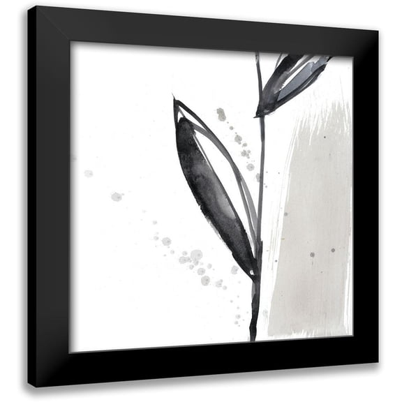 Goldberger, Jennifer 12x12 Black Modern Framed Museum Art Print Titled - Blush Flower Splash IV