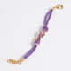 thumbnail image 2 of Pulsera Nice Baño de Oro Adornada con Listones 224635 Purpura 18 cm + 2 cm, 2 of 3
