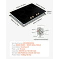 thumbnail image 6 of 6600W 4 Burner Induction Cooktop Electric Countertop Burner Knob Control, 6 of 10