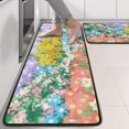 thumbnail image 2 of Kitchen Rugs Sets Of 2,Pioneer Flower Floral Print Pattern Anti Fatigue Kitchen Mat Rugs Non Slip Washable,Decorative Kitchen Floor Mats for Kitchen,Sink,Laundry,17"x47"+17"x47", 2 of 5