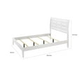 thumbnail image 5 of Benjara Eve Full Size Bed, Slatted Headboard, Chamfered Legs, White Wood, Modern, 5 of 5