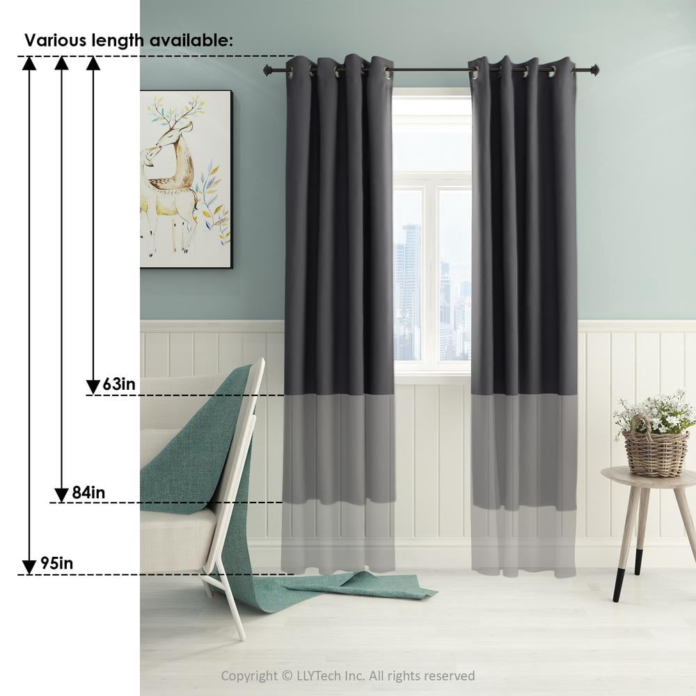 Furinno FC66004WH Collins Blackout Curtain, 52 x 84 in. - 1 Panel - White