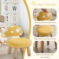 thumbnail image 4 of Dayalane Mushroom Kids Desk Chair Comfy, Upholstered Chairs with Wooden Legs for Ages 1-4, Playroom Furniture with Back, Bedroom, Kindergarten, Pink, 4 of 8