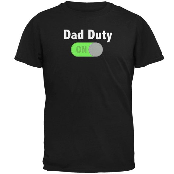 Father's Day Dad Duty On Mens T Shirt Black LG