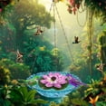 thumbnail image 4 of 2026 New Solar Cascade Hanging Bird Bath Fountain, Outdoor Hanging Bird Bath, Large Humming Birds Baths Fountains, with Solars Pump & Glass Bowl, for Outdoor, Gardens, 4 of 9