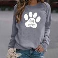 thumbnail image 1 of Puntoco - Camiseta estampada para mujer, blusa de manga larga, cuello redondo, tops casuales, sudadera Puntoco Puntoco-3168, 1 of 4