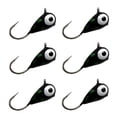 thumbnail image 1 of Reaction Tackle Tungsten Ice Jigs - 5mm - Black w/ Glow Spots, 1 of 9