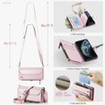thumbnail image 4 of Crossbody for iPhone 11 Pro Case Wallet【RFID Blocking】with 7-Card Holder Zipper Bills Slot, Soft PU Leather Magnetic Shoulder Wrist Strap for iPhone 11 Pro Wallet Case Women, 4 of 15