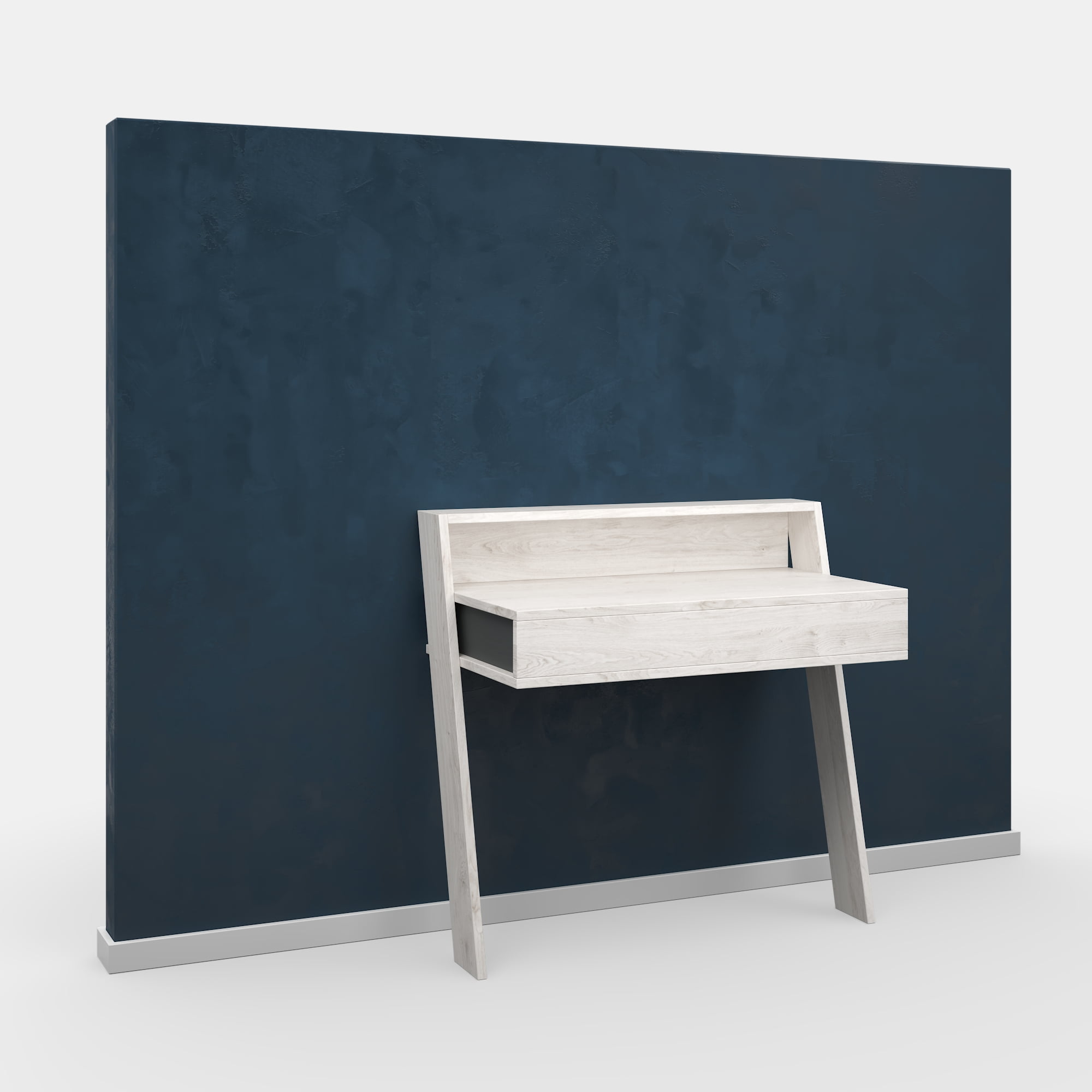 Ada Home Decor Minimalist Home Office Computer Desk Workstation, Ancient White