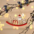 thumbnail image 2 of Adornos de árbol de Navidad de madera, juego terminado, etiquetas de madera para vacaciones, Kit de colgantes y manualidades colgantes de madera pintadas, etiquetas de regalo de Navidad, 3 uds. ER, 2 of 5