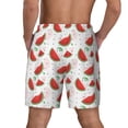 thumbnail image 4 of Goofa Hand Drawn Watermelon Printed Men's Swim Trunks Board Shorts Quick Dry Mens Swimming Trunks with Compression Liner,Breathable Fit Hawaii Beach Shorts-Medium, 4 of 9