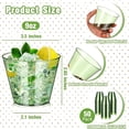 thumbnail image 4 of Gogcaro 9 oz Clear Plastic Cups Green Plastic Disposable Cups for Cocktail 50 Pack Fancy Cocktail Cup for Party Stemless Wine Glasses for Mother's Day Party Wedding Graduation Birthday, 4 of 7