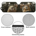 thumbnail image 6 of KUIFORTI Windshield Shade for 2018-2024 2025 Jeep Wrangler JL / 2020-2024 Jeep Gladiator JT Accessories Cute Capybara Automotive Interior Sun Protection Foldable Blocks UV Rays Keep Your Car Cool, 6 of 6