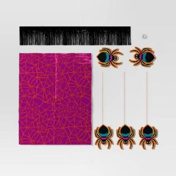 Trunk or Treat Spider Halloween Decorating Kit 8pc