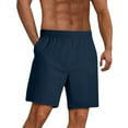 thumbnail image 2 of Mens Linen Shorts Casual Elastic Waist Drawstring Summer Beach Shorts Pockets Classic Fit Shorts Pants, 2 of 7