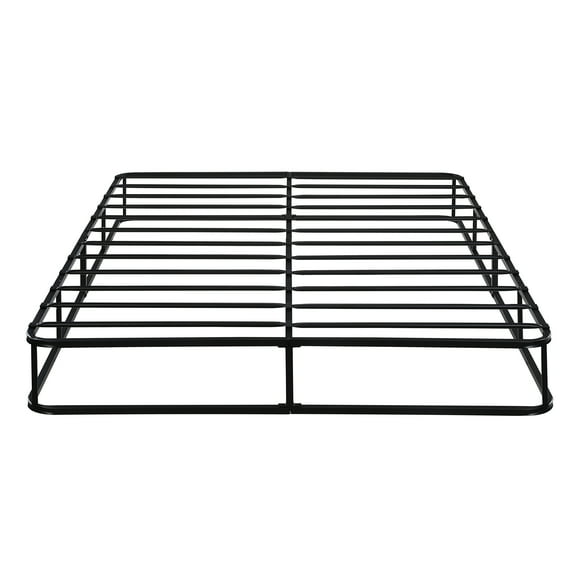 CoSoTower California King Mattress Foundation 1PC Black Metal Frame with Textured Fabric Cover