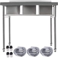 thumbnail image 2 of Miumaeov Commercial Sink Stainless Steel Sink 3 Compartment Free Standing Utility Sink with 3 Drainer for Garage, Restaurant, Kitchen, Laundry Room, Outdoor, 2 of 9